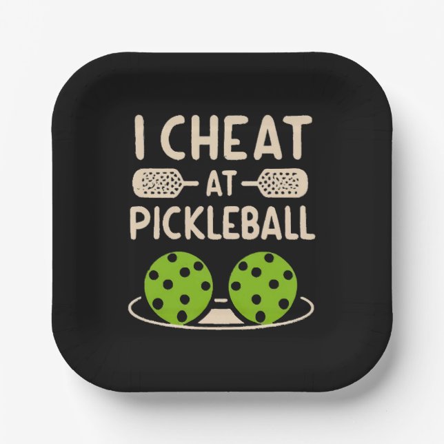 Pickleball Funny Pappteller (Vorderseite)