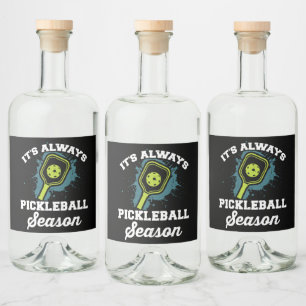 Pickleball Funny Pickleball Geschenke Alkoholflaschenetikett