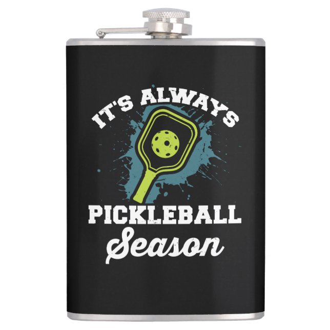Pickleball Funny Pickleball Geschenke Flachmann (Vorderseite)