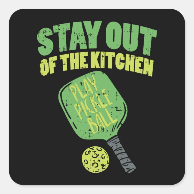 Pickleball Funny Pickleball Geschenke Quadratischer Aufkleber (Vorderseite)