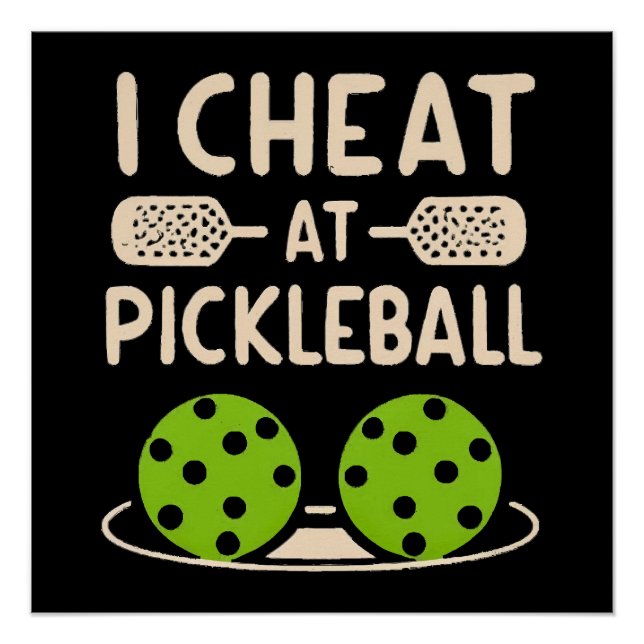 Pickleball Funny Poster (Vorderseite)