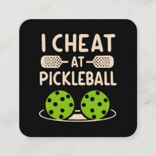 Pickleball Funny Quadratische Visitenkarte