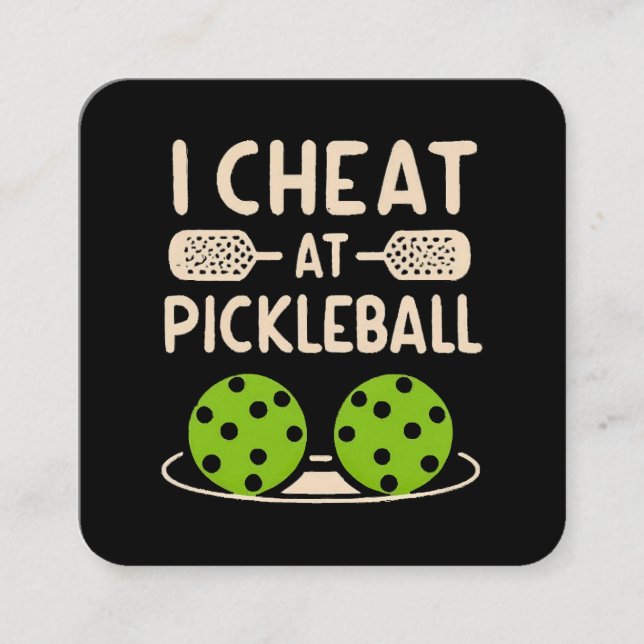 Pickleball Funny Quadratische Visitenkarte (Vorderseite)
