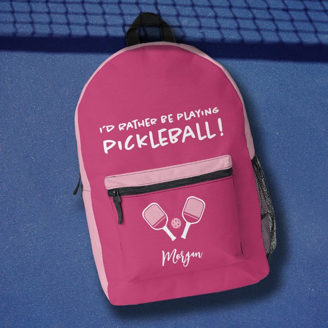 Pickleball Funny Sports Niedlicher Individuelle Na Bedruckter Rucksack (Pickleball Funny Sports Cute Custom Name Pink Printed Backpack)