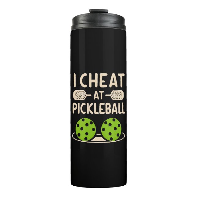 Pickleball Funny Thermosbecher (Vorderseite)