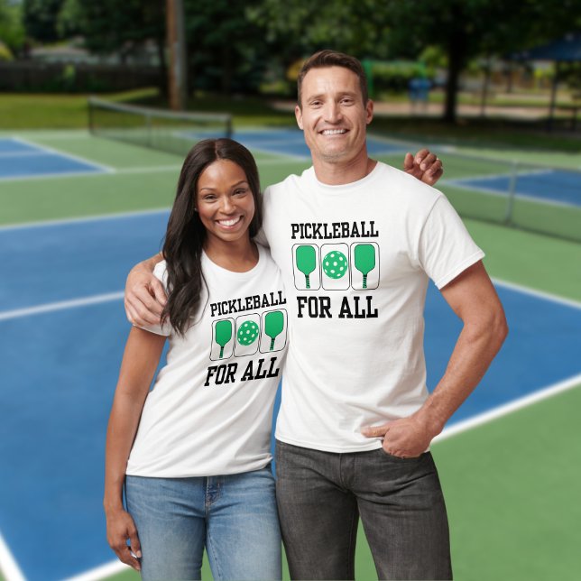 Pickleball für alle Paddels und Ball Green T-Shirt (Von Creator hochgeladen)