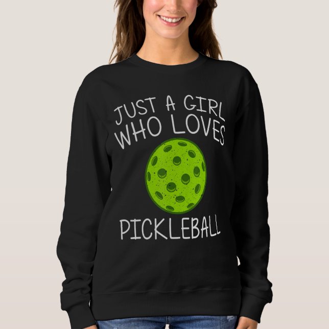 Pickleball für Mädchen Pickleball Pickle B Sweatshirt (Vorderseite)