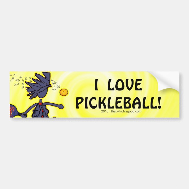 Pickleball furchtloser Spaß Autoaufkleber (Vorne)
