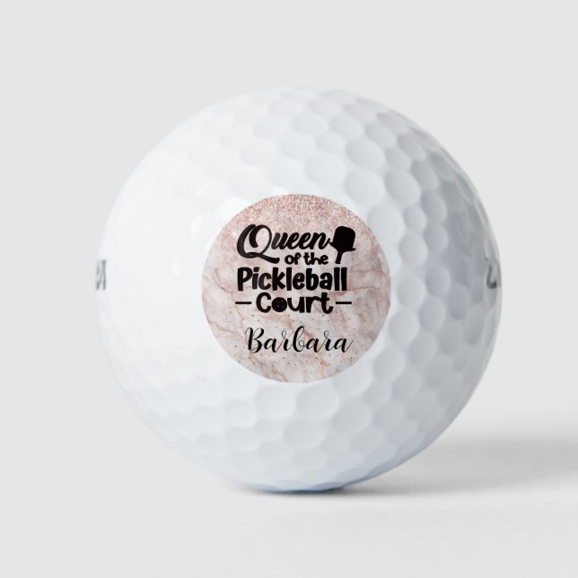PIckleball Gal Queen vom Gericht Golfball (Vorderseite)