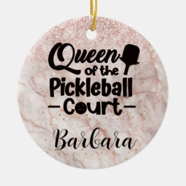PIckleball Gal Queen vom Gericht Keramik Ornament