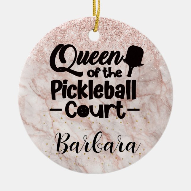 PIckleball Gal Queen vom Gericht Keramik Ornament (Vorne)