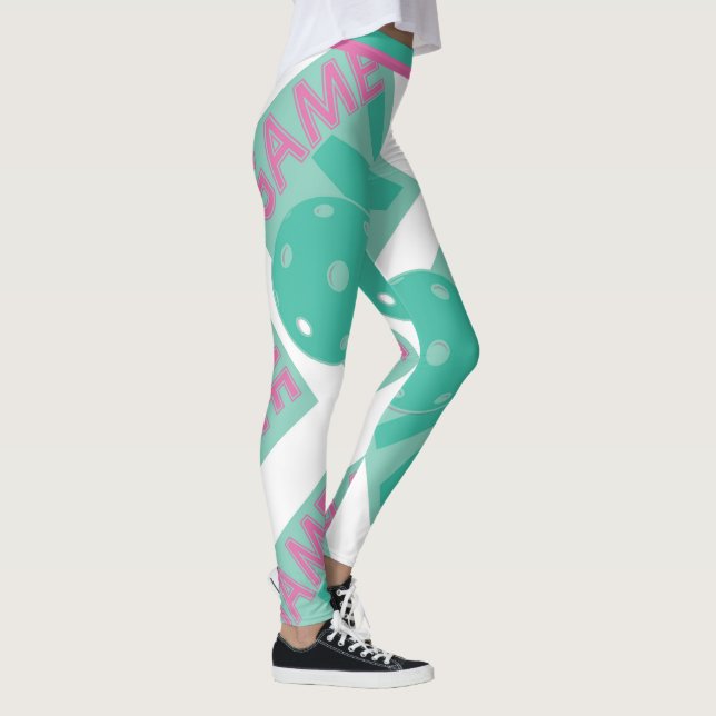 Pickleball Game on - Pastel (XL Kachelgröße) Leggings (Rechts)