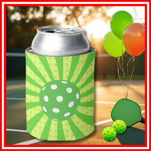 Pickleball Geburtstag Grün RETRO Streifen Sport Dosenkühler