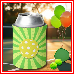 Pickleball Geburtstag Grün RETRO Streifen Sport Dosenkühler