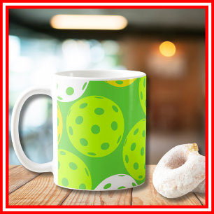 Pickleball-Geburtstagsfeier Cute Green Sports Kaffeetasse