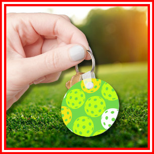 Pickleball-Geburtstagsfeier Cute Green Sports Schlüsselanhänger