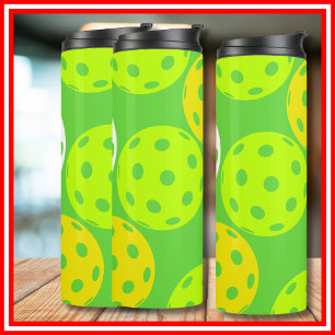 Pickleball-Geburtstagsfeier Cute Green Sports Thermosbecher