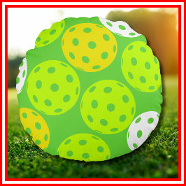 Pickleball Geburtstagsparty Niedlicher Grüner Spor Rundes Kissen