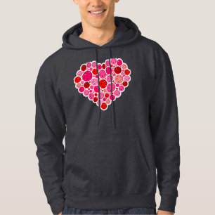 Pickleball gefüllt Herzrosa und rote Liebe Hoodie