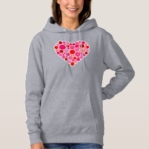 Pickleball gefüllt Herzrosa und rote Liebe Hoodie