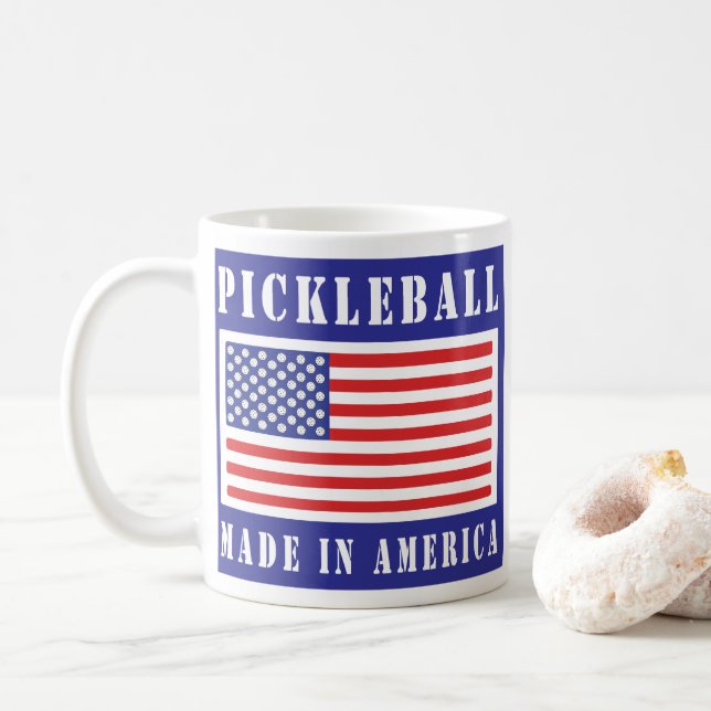 PICKLEBALL - GEMACHT IN AMERIKA KAFFEETASSE (Mit Donut)