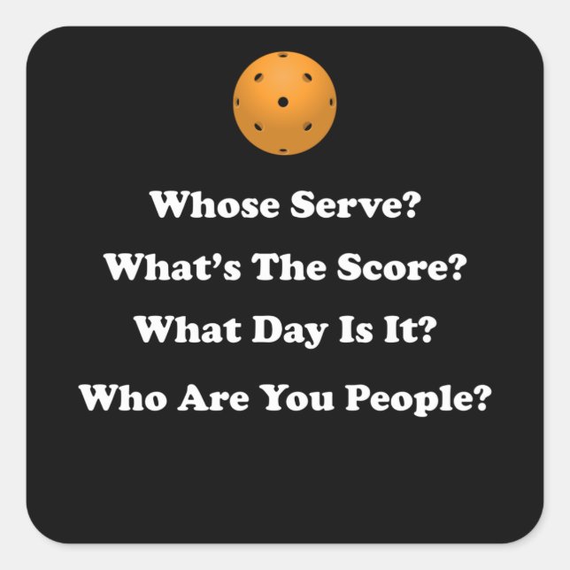 Pickleball-Geschenk Quadratischer Aufkleber (Vorderseite)