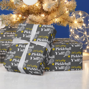 Pickleball-Geschenkpapier Lass uns Pickleball spie Geschenkpapier