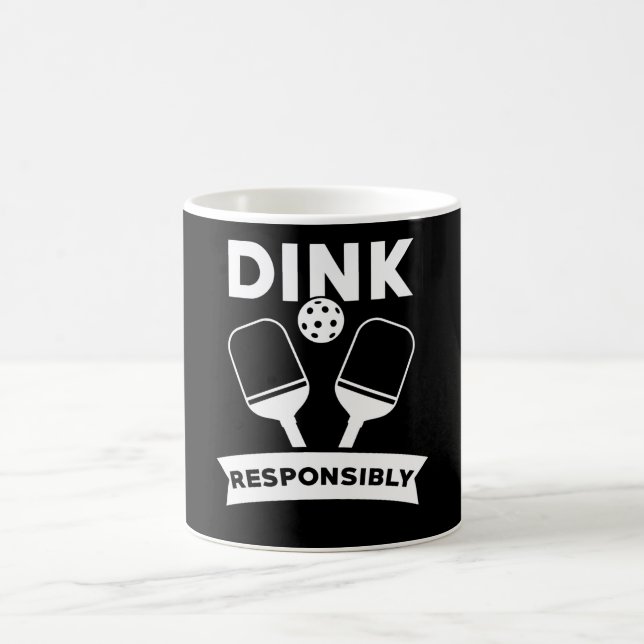 Pickleball Gift Dink verantwortungsbewusst Puff Kaffeetasse (Mittel)