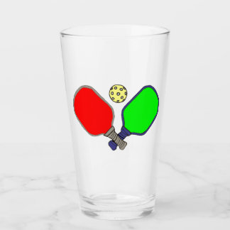 Pickleball Glas. Trinkglas Glas