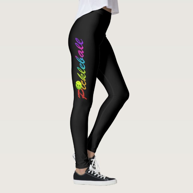 Pickleball Glitzer-Logo an Leggings (Rechts)