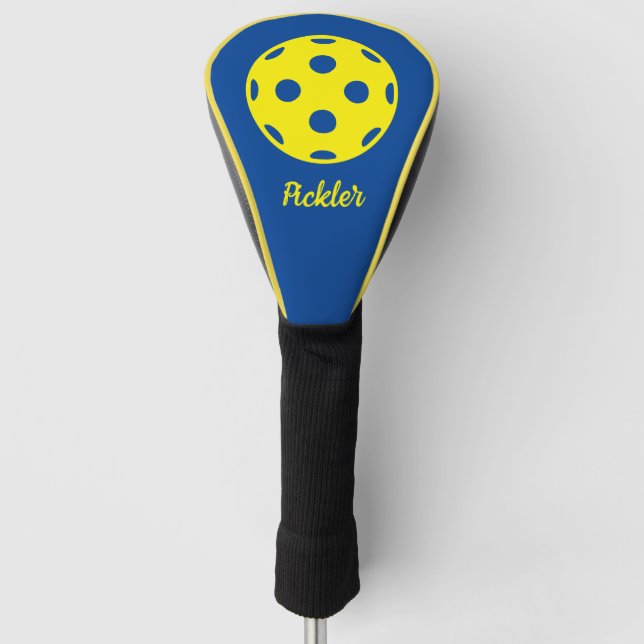Pickleball-Golf-Kopfbedeckung mit individuelle Nam Golf Headcover (Vorderseite)