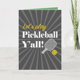 Pickleball Greeting Cards Pickleball Party  Karte