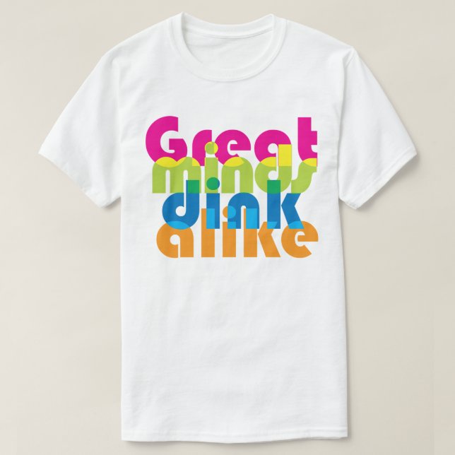 Pickleball Große Geister dinkeln gleich / mischen T-Shirt (Design vorne)