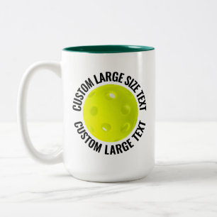 Pickleball & Großer Text JAGDGRÜN 425g Custom Zweifarbige Tasse