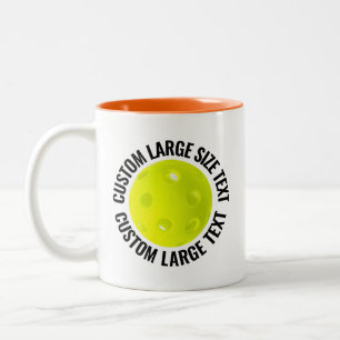 Pickleball & Großer Text ORANGE 325ml Custom Zweifarbige Tasse