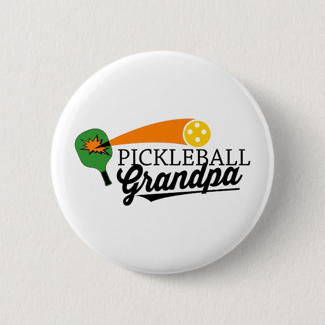 Pickleball Großvater Button (Vorderseite)