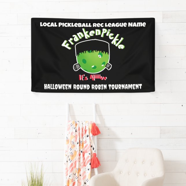 Pickleball Halloween - FrankenPickle - Es ist live Banner (Insitu)