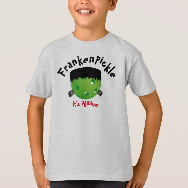 Pickleball Halloween - FrankenPickle - Es ist live T-Shirt (Vorderseite)