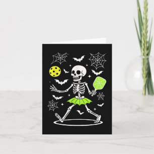 Pickleball Halloween-Kostüm, Spooky Season Skelett Karte