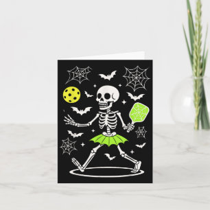 Pickleball Halloween-Kostüm, Spooky Season Skelett Karte