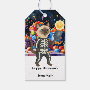 Pickleball-Halloween-Party für Katzenliebhaber Geschenkanhänger