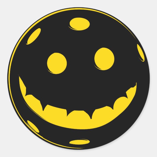 Pickleball Halloween Runder Aufkleber (Vorderseite)