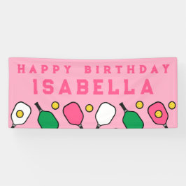 Pickleball Happy Birthday Banner