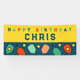 Pickleball Happy Birthday Banner