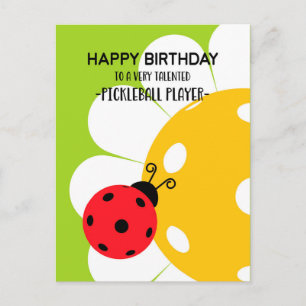 Pickleball Happy Birthday Niedlich Green individue Postkarte