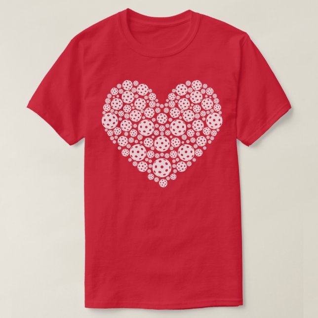 Pickleball Heart White T-Shirt (Design vorne)