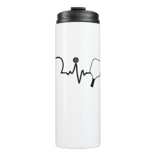 Pickleball Heartbeat - Geschenk für Pickleball-Spi Thermosbecher