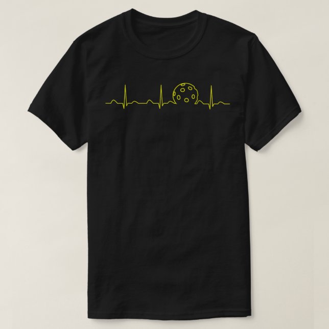 Pickleball Heartbeat, Niedlicher, lustiger EKG-Lie T-Shirt (Design vorne)