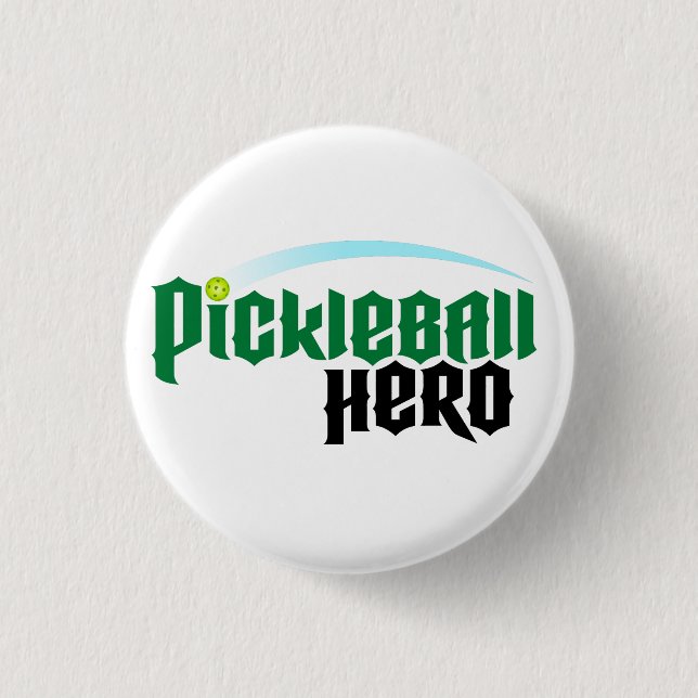 "Pickleball Held-" Logo-Knopf Button (Vorderseite)
