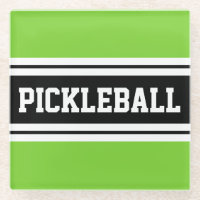 PICKLEBALL Helle Limone Schwarz-weiße Racing Strei